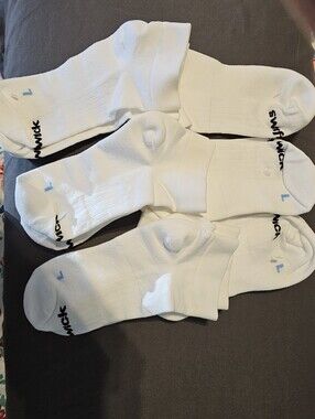 6 Swiftwick Aspire Ankle Athletic Socks White Size Large L Mens 10-11.5 NWOB NEW